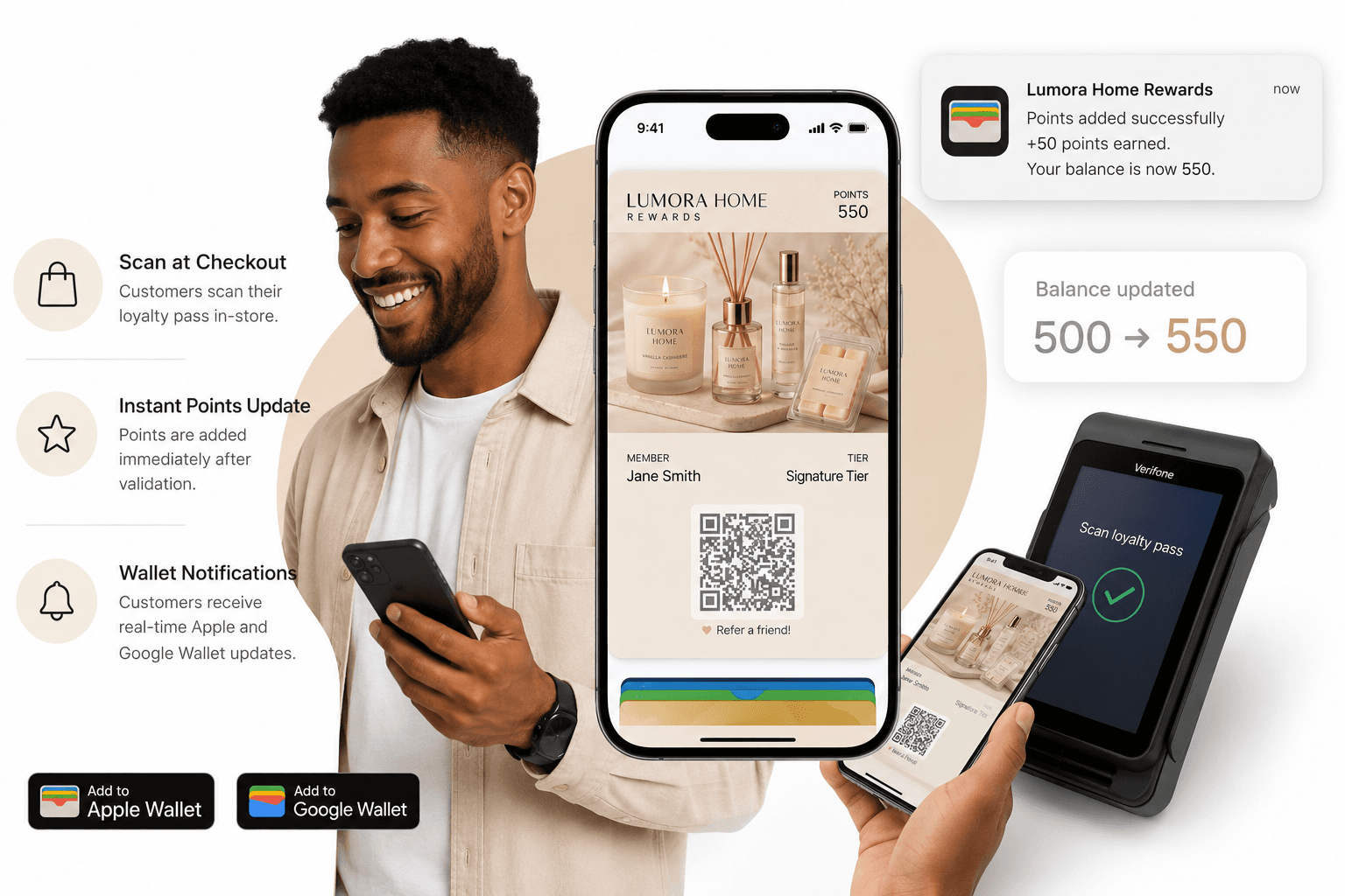 Instant loyalty points at checkout