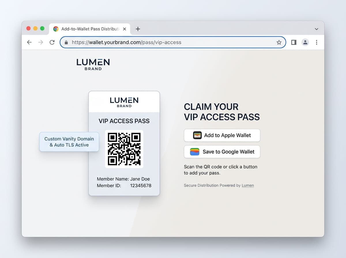 Serve Wallet experiences from a domain you control.