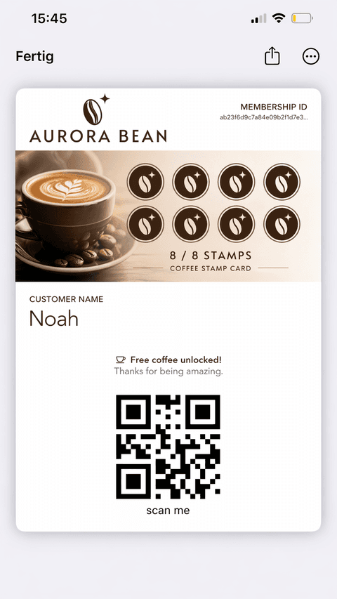Apple Wallet & Google Wallet Loyalty Cards