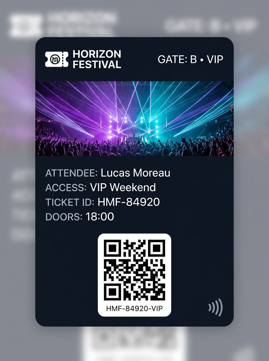 Event Apple Wallet & Google Wallet Ticket